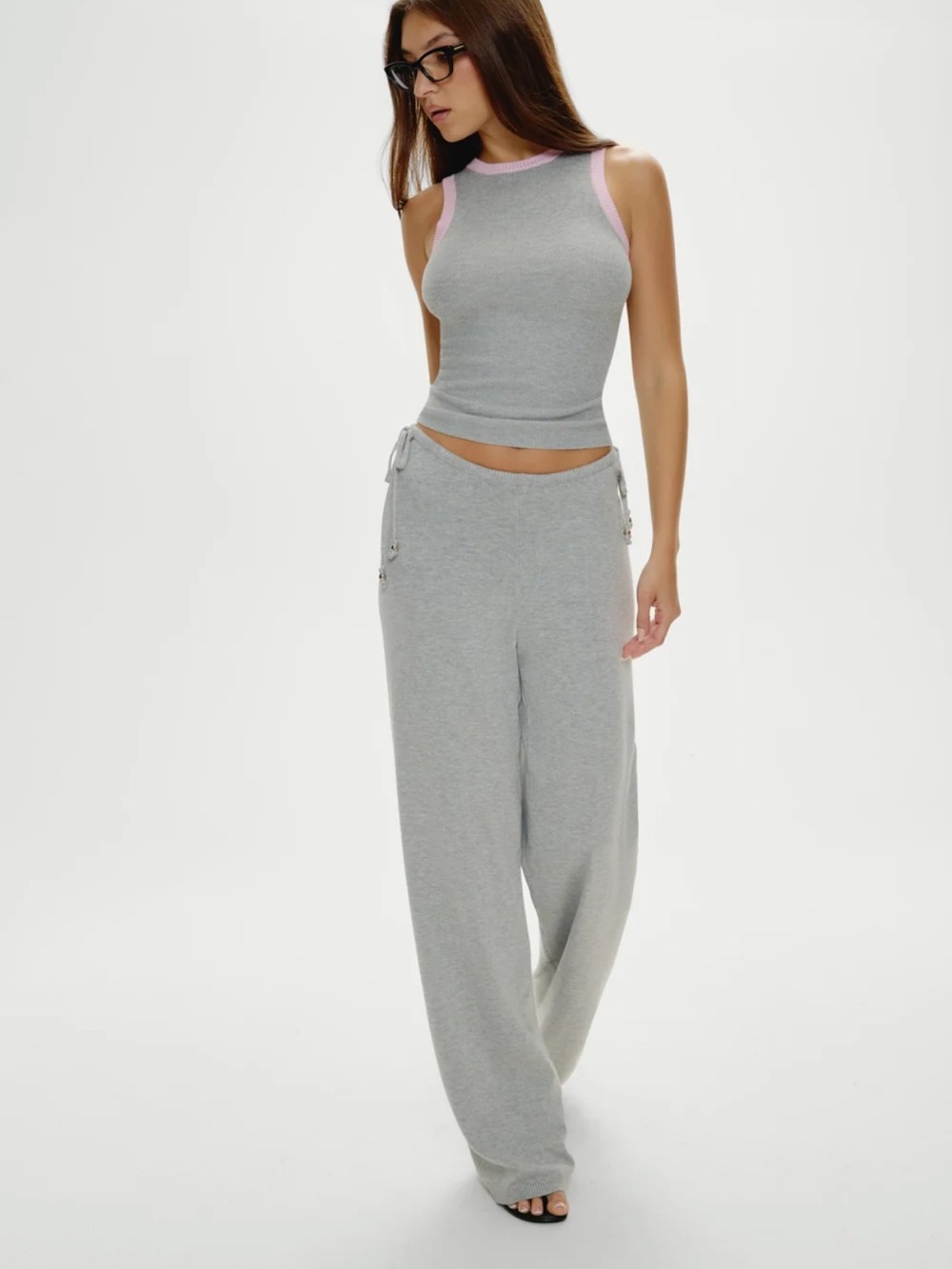 Frankie's Bikinis Breeze Low Rise Knit Pants - Mochi
